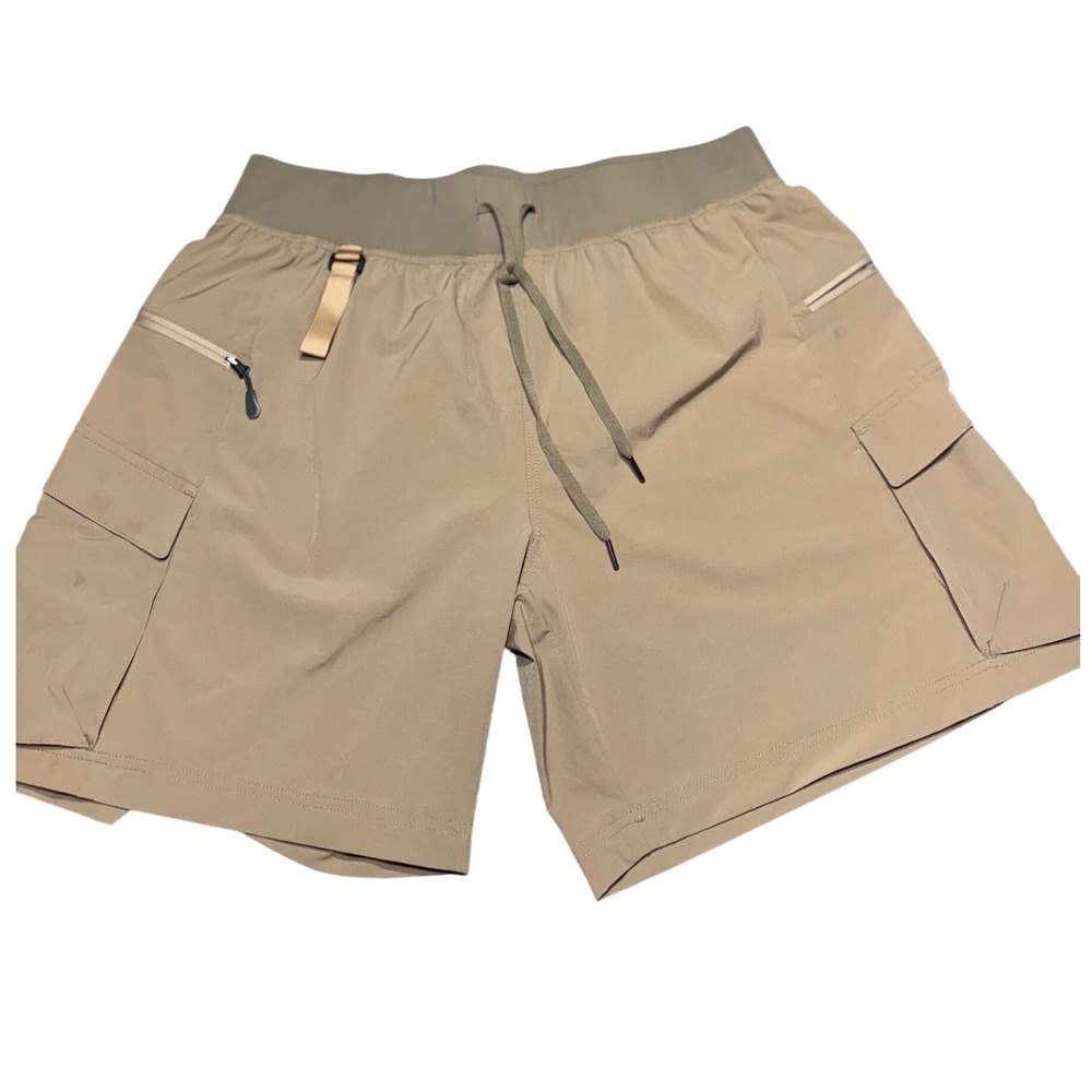 Live Your Greatness‎ Men XXL Tan Cargo Shorts Hiking Outdoor Utility Gorpcore